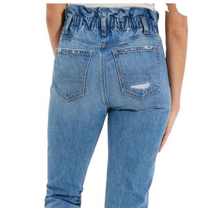 American Eagle Highest Rise Mom Jeans Mid Wash Paperbag Waist Size 6 Regular